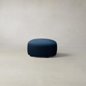 chelsea-ottoman_performance-velvet-sapphire_charcoal_round2.0.jpg The Chelsea Ottoman - Performance Velvet Sapphire