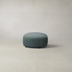 chelsea-ottoman_performance-velvet-seafoam_charcoal_round2.0.jpg The Chelsea Ottoman - Performance Velvet Seafoam
