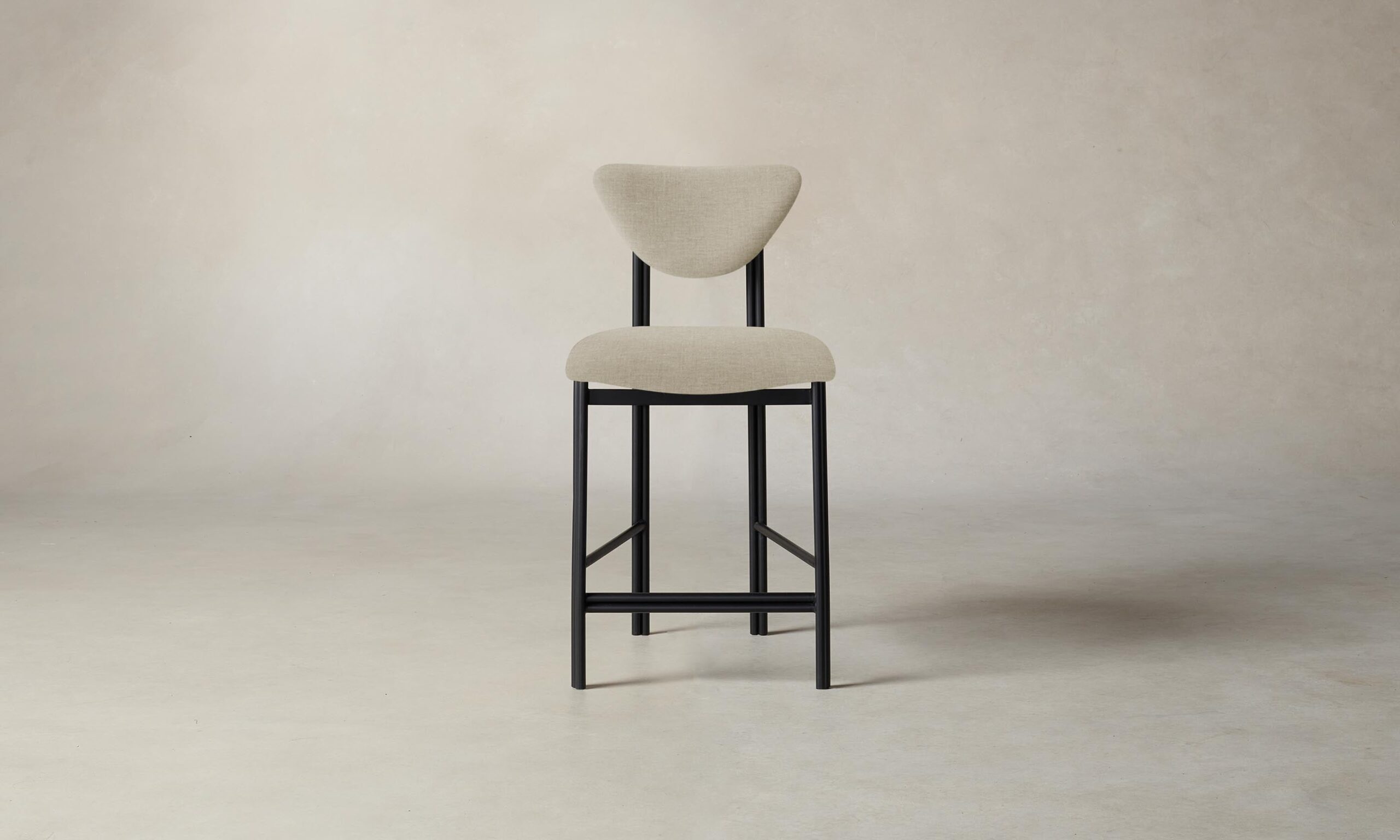The Cooper Counter Stool - Heritage Belgian Linen Alder