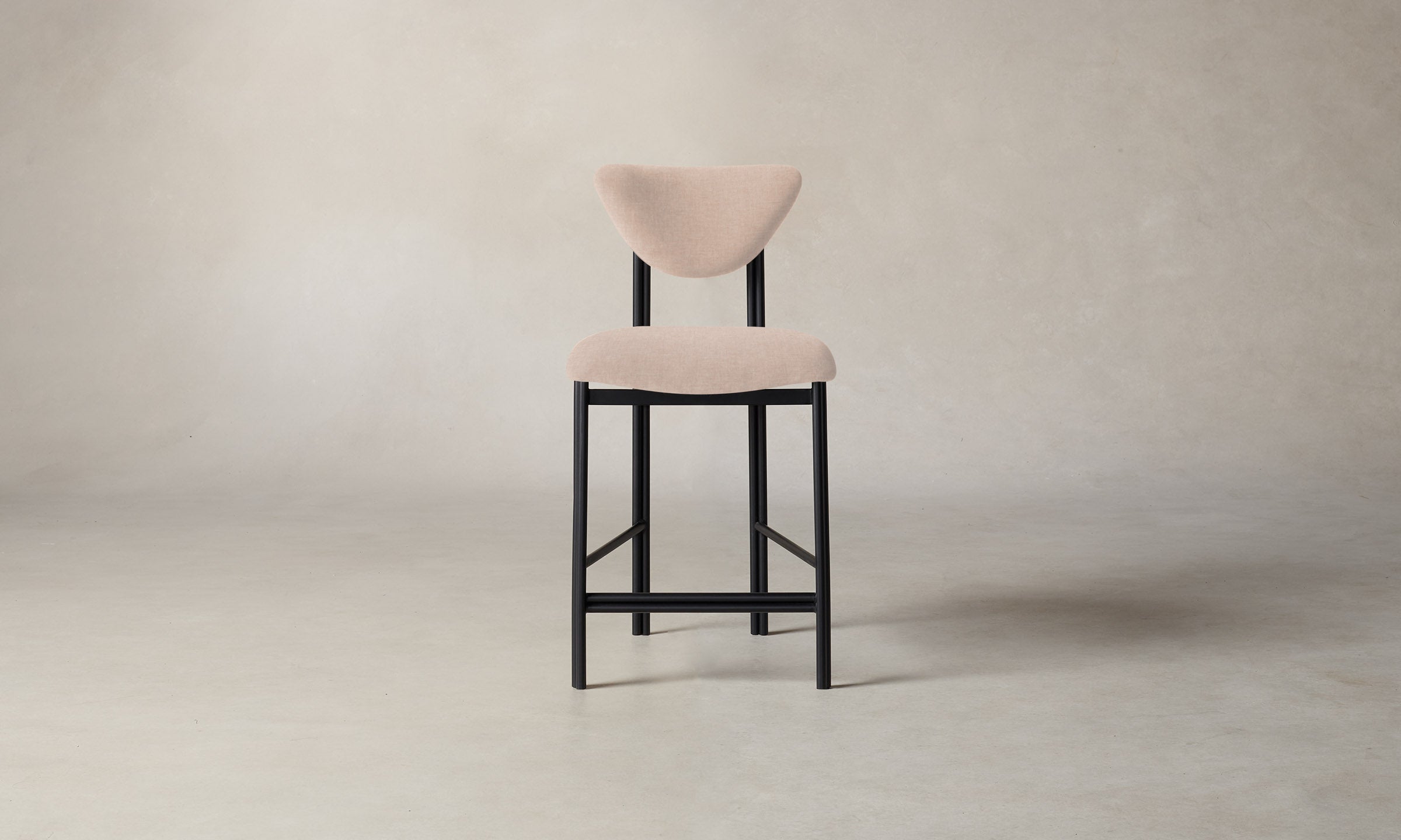 The Cooper Counter Stool - Heritage Belgian Linen Petal