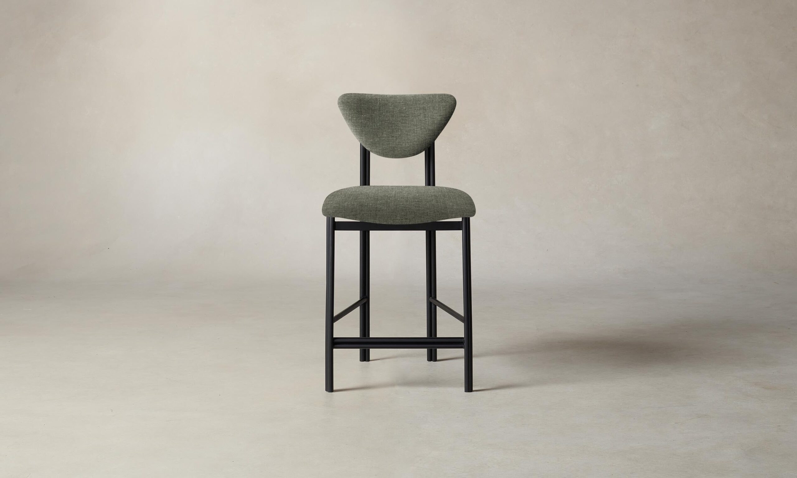 The Cooper Counter Stool - Heritage Belgian Linen Thyme