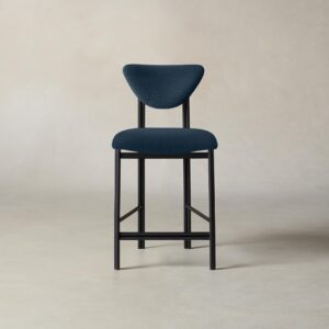 cooper-counter-stool_performance-textured-linen-seaside_one-finish2.0.jpg The Cooper Counter Stool - Performance Linen Weave Bay