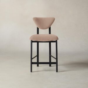 cooper-counter-stool_performance-velvet-dusty-rose_one-finish2.0.jpg The Cooper Counter Stool - Performance Velvet Dusty Rose