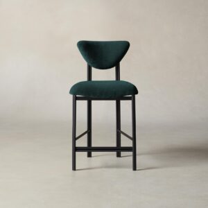 cooper-counter-stool_performance-velvet-emerald_one-finish2.0.jpg The Cooper Counter Stool - Performance Velvet Emerald