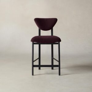 cooper-counter-stool_performance-velvet-merlot_one-finish2.0.jpg The Cooper Counter Stool - Performance Velvet Merlot
