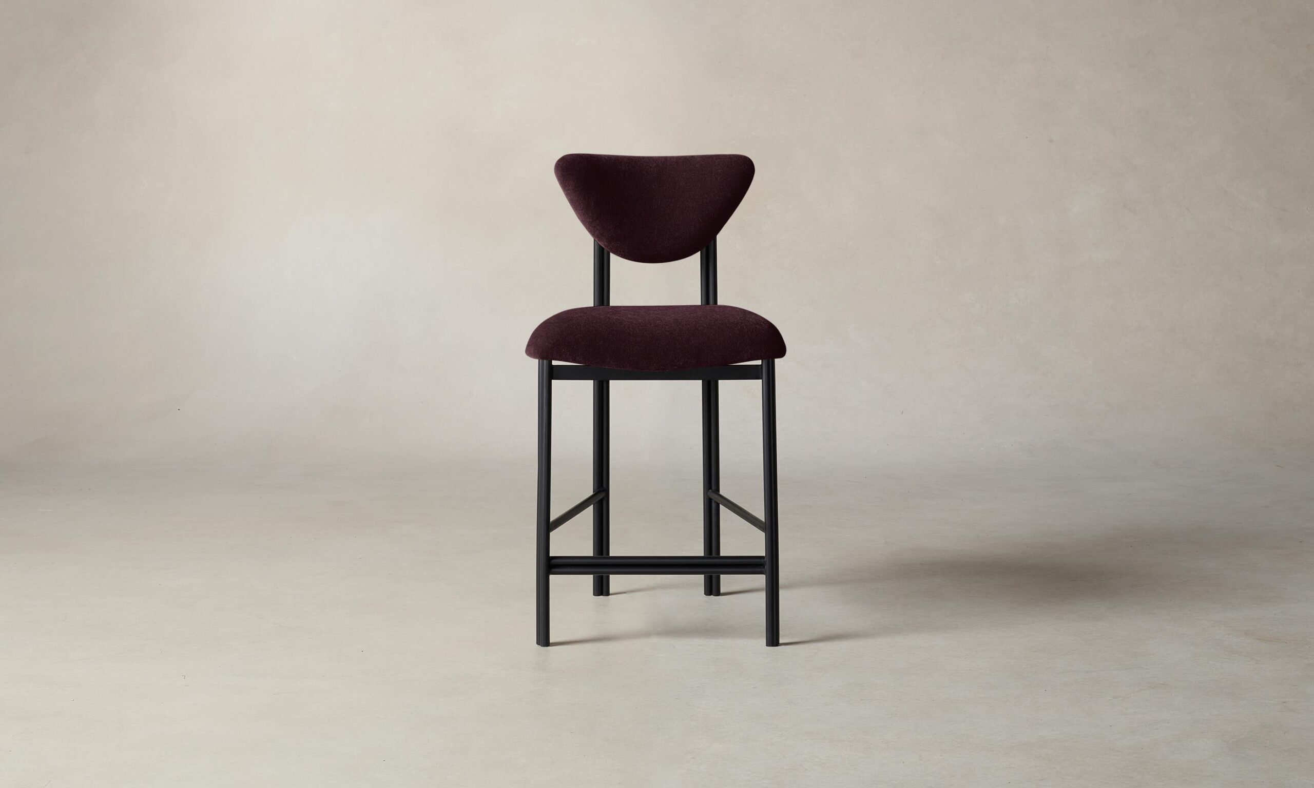 The Cooper Counter Stool - Performance Velvet Merlot