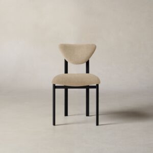 The Cooper Dining Chair - Italian Brushed Wool Fox