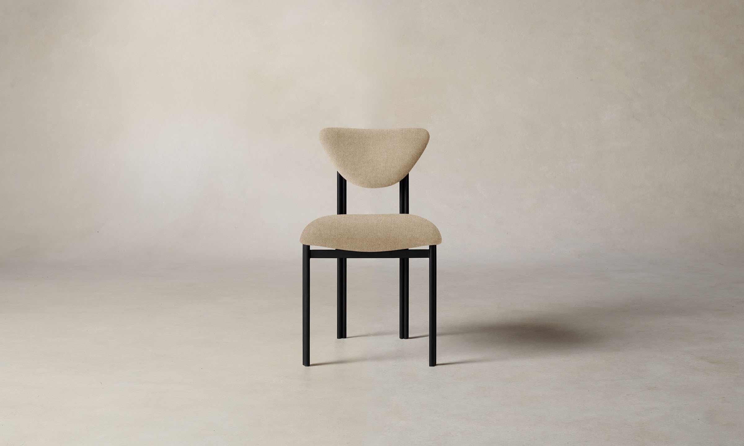 The Cooper Dining Chair - Italian Brushed Wool Fox