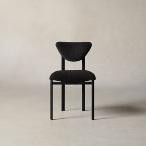 The Cooper Dining Chair - Italian Brushed Wool Pepper