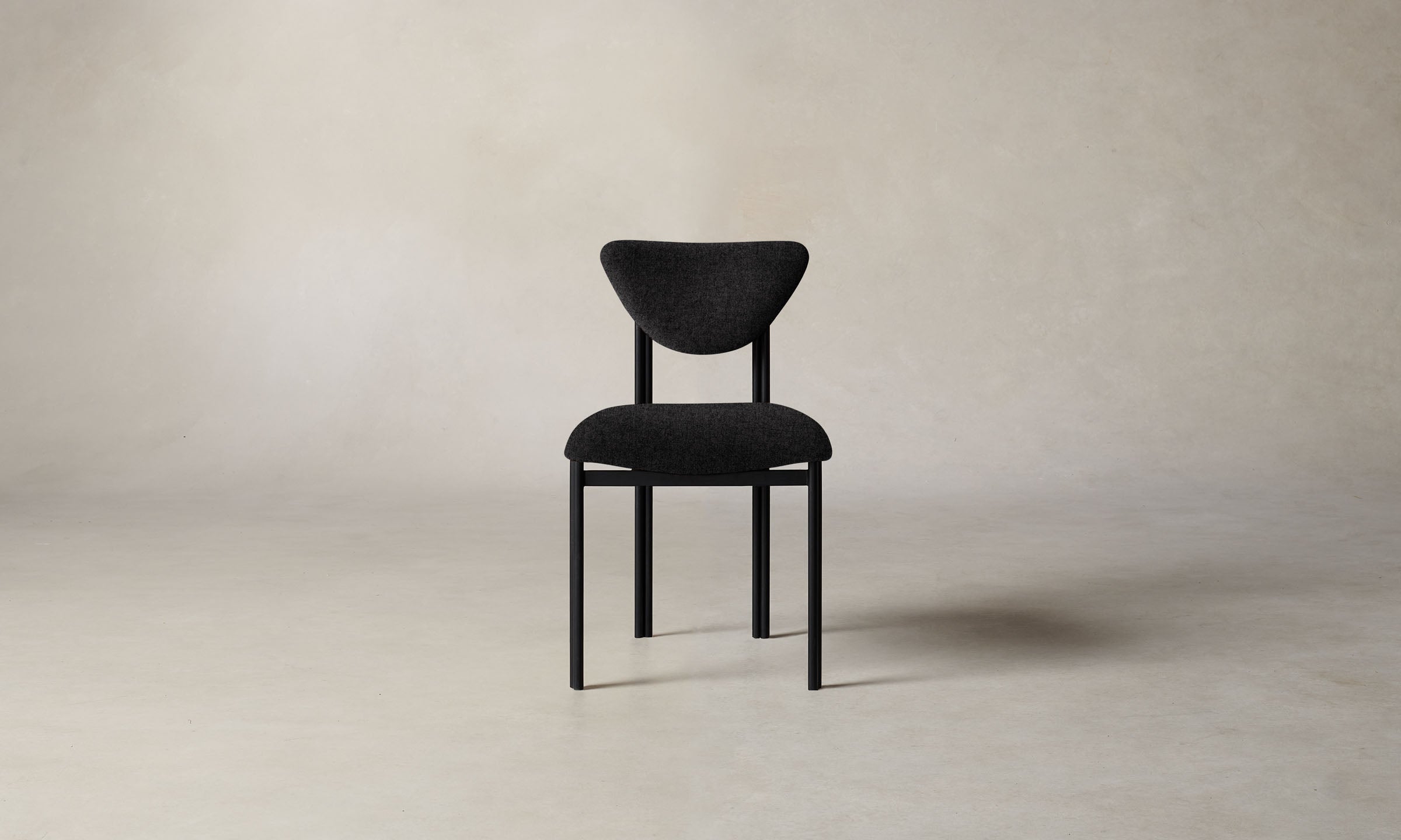 The Cooper Dining Chair - Italian Brushed Wool Pepper