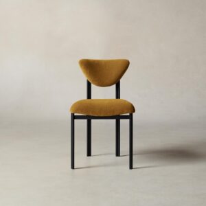 The Cooper Dining Chair - Mohair Amber