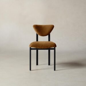 The Cooper Dining Chair - Mohair Brown Sugar