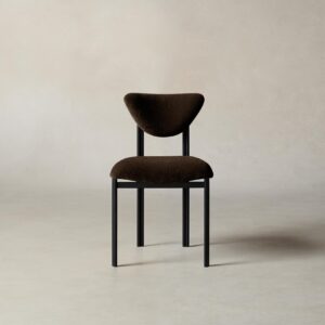 The Cooper Dining Chair - Mohair Chocolate