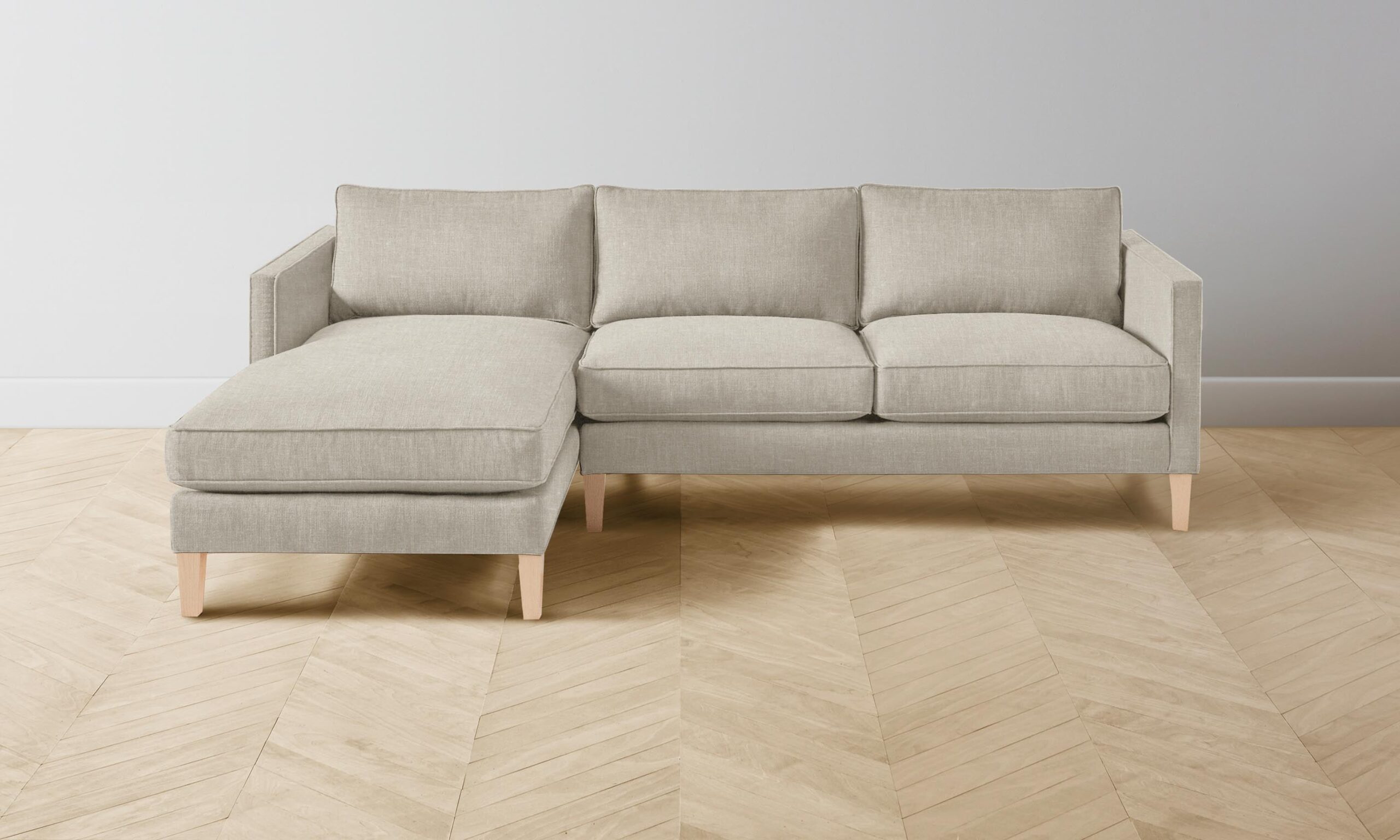 The Crosby Sectional - Heritage Belgian Linen Alder