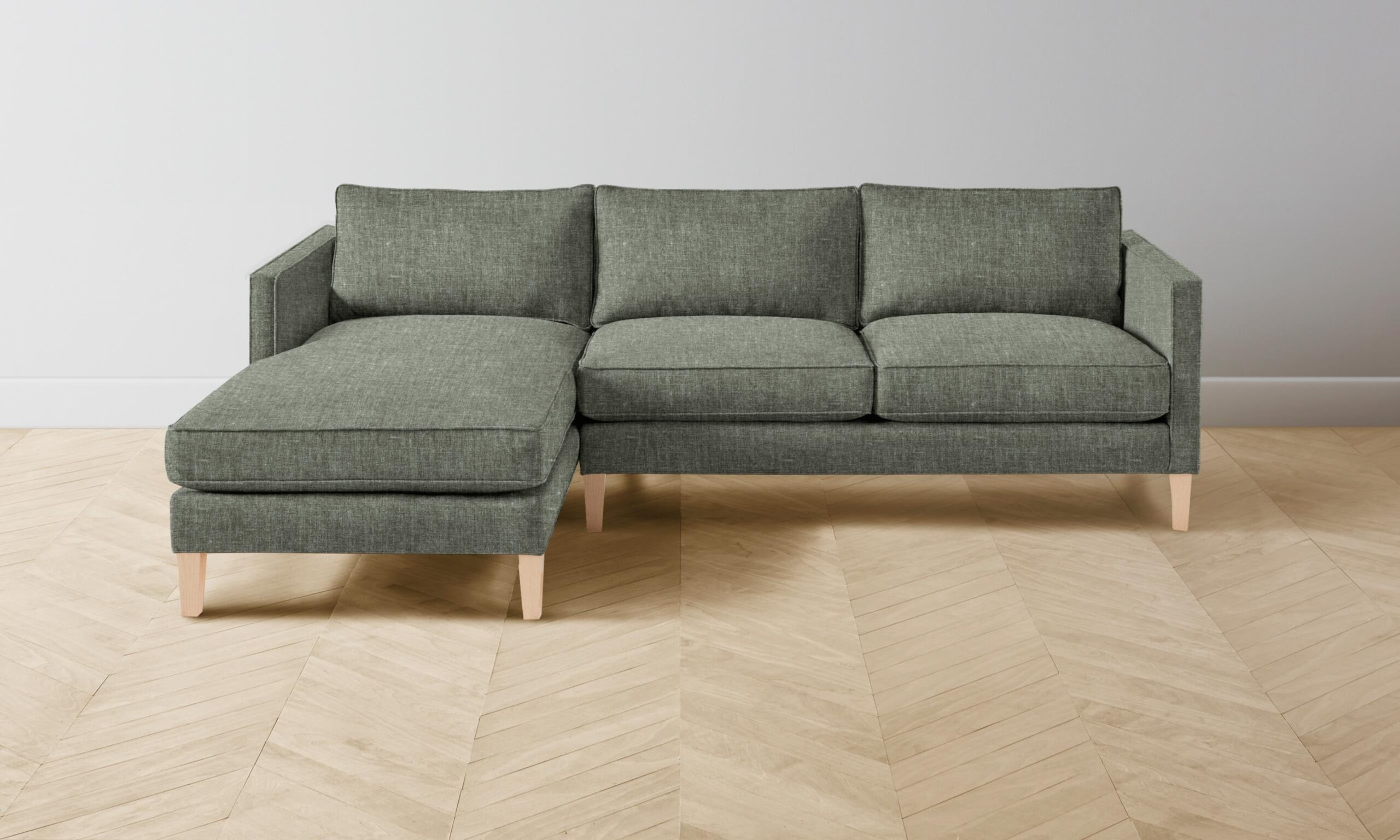 The Crosby Sectional - Heritage Belgian Linen Thyme
