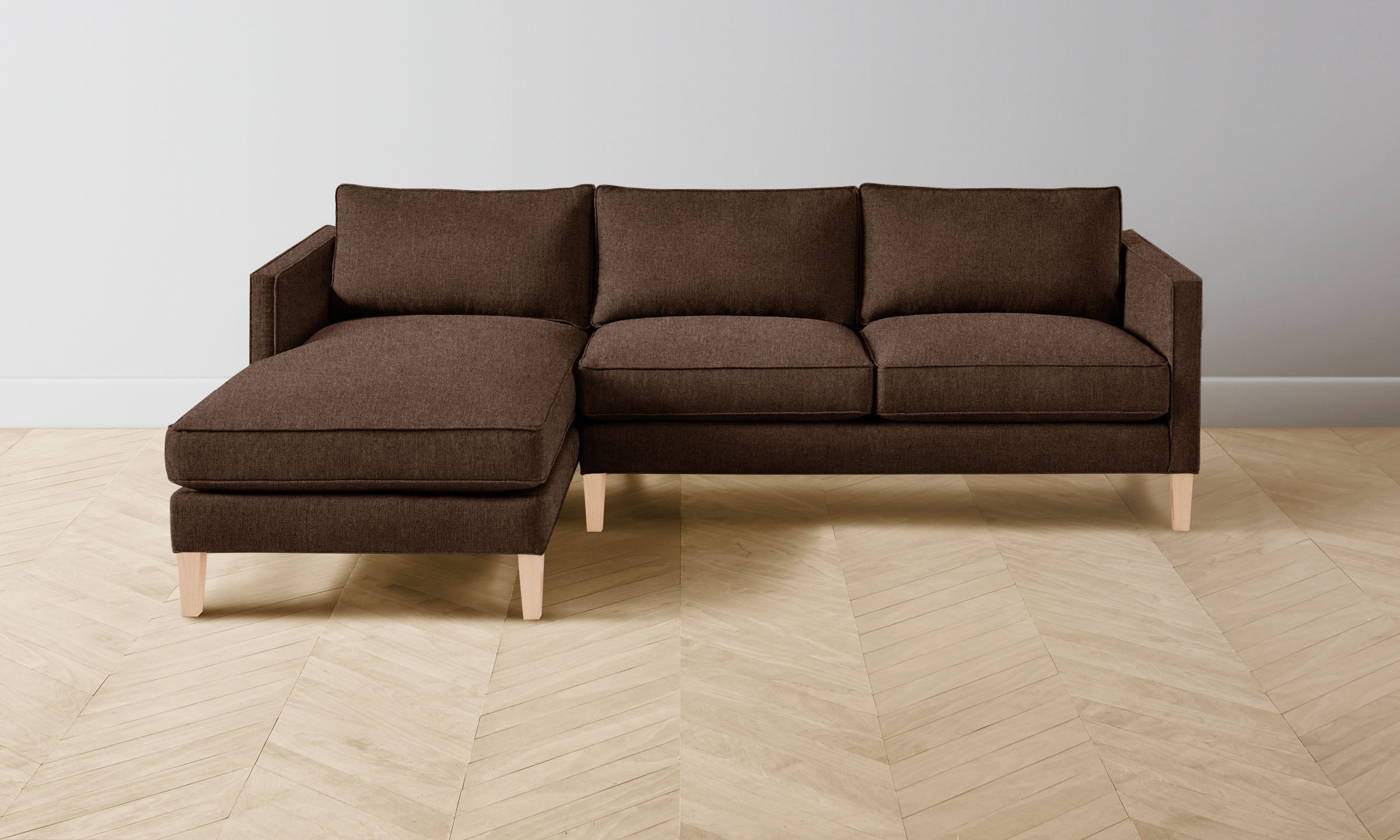 The Crosby Sectional - Italian Brushed Wool Cocoa