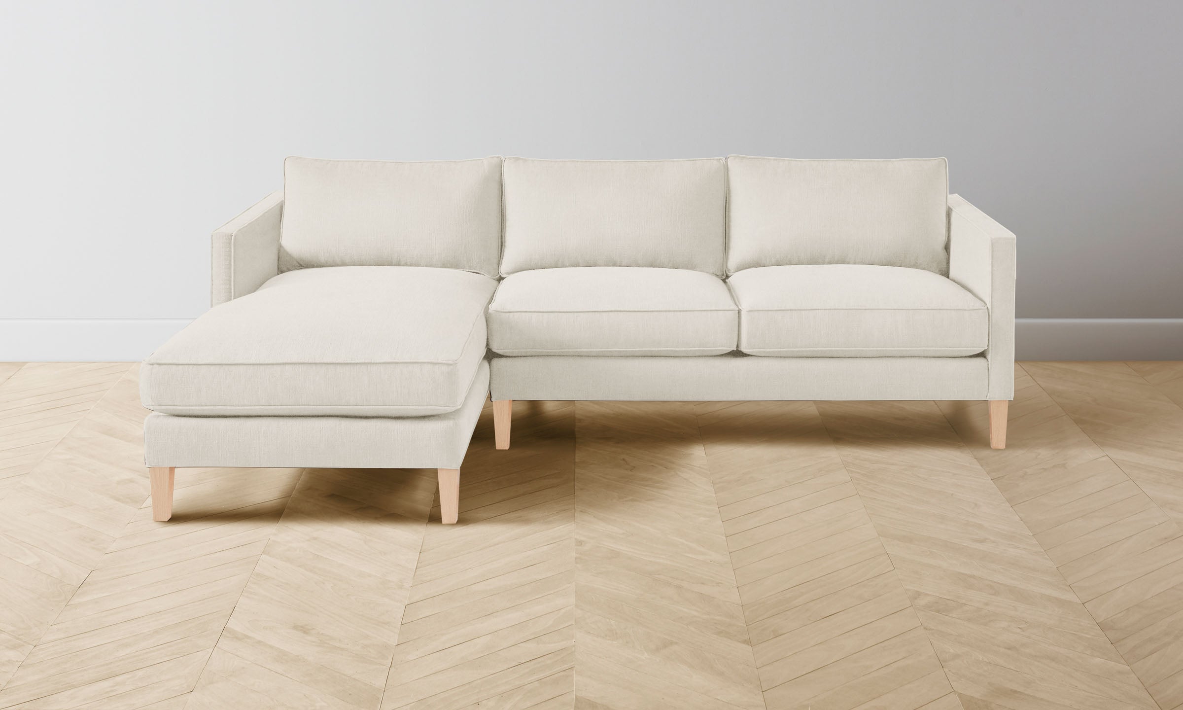 The Crosby Sectional - Italian Brushed Wool Vanilla