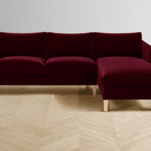 crosby-chaise-sectional_mohair-crimson_driftwood-l2.0.jpg The Crosby Sectional - Mohair Crimson