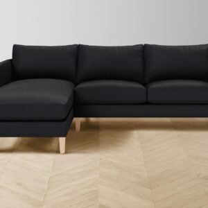 crosby-chaise-sectional_pebbled-leather-ink_driftwood-l2.0.jpg The Crosby Sectional - Pebbled Leather Ink