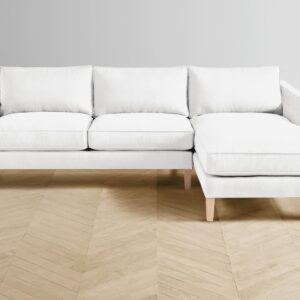 The Crosby Sectional - Performance Linen Weave Pure White