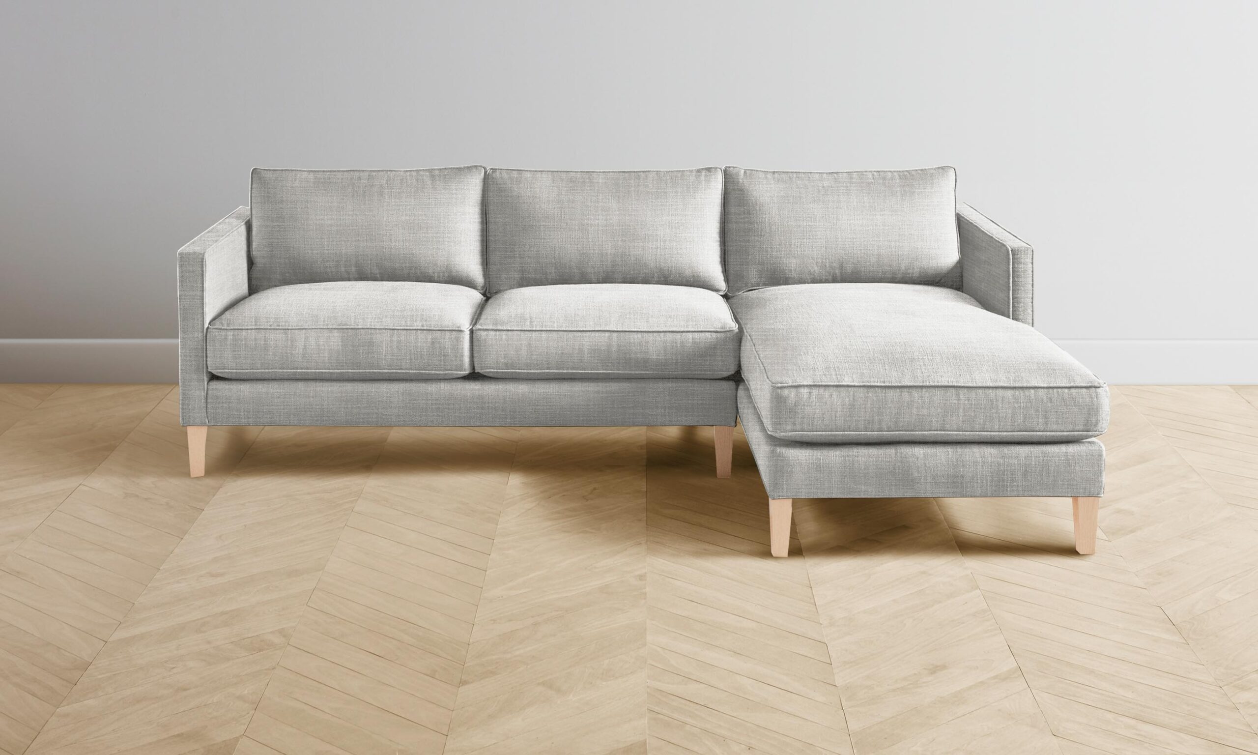 The Crosby Sectional - Performance Textured Tweed Dove