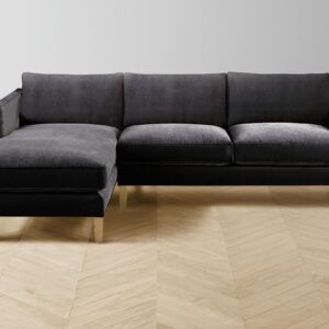crosby-chaise-sectional_performance-velvet-slate_driftwood-l2.0.jpg The Crosby Sectional - Performance Velvet Slate