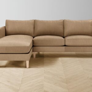 crosby-chaise-sectional_tuscan-leather-camel_driftwood-l2.0.jpg The Crosby Sectional - Tuscan Leather Camel