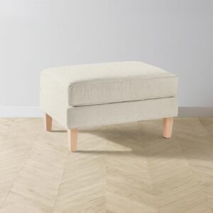 The Crosby Ottoman - Italian Bouclé White