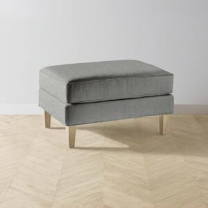 The Crosby Ottoman - Merino Granite