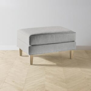 The Crosby Ottoman - Merino Heather Grey