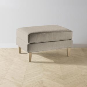 The Crosby Ottoman - Merino Wheat