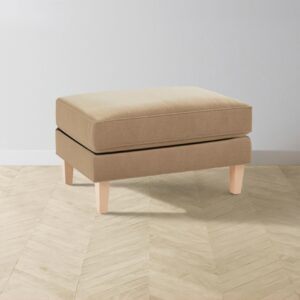 The Crosby Ottoman - Mohair Almond