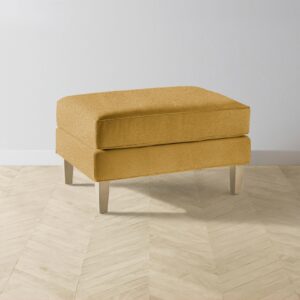 The Crosby Ottoman - Mohair Amber