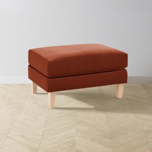 The Crosby Ottoman - Mohair Spice