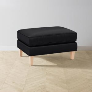 crosby-ottoman_pebbled-leather-ink_driftwood2.0.jpg The Crosby Ottoman - Pebbled Leather Ink