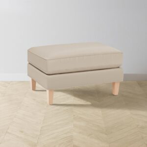 crosby-ottoman_pebbled-leather-stone_driftwood2.0.jpg The Crosby Ottoman - Pebbled Leather Stone