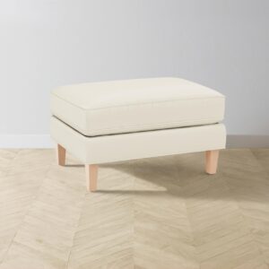 crosby-ottoman_pebbled-leather-swan_driftwood2.0.jpg The Crosby Ottoman - Pebbled Leather Swan
