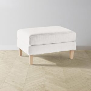 crosby-ottoman_performance-textured-tweed-snow_driftwood2.0.jpg The Crosby Ottoman - Performance Textured Tweed Snow