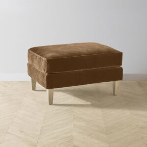 crosby-ottoman_performance-velvet-cider_driftwood2.0.jpg The Crosby Ottoman - Performance Velvet Cider