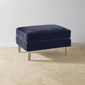 crosby-ottoman_performance-velvet-midnight_driftwood2.0.jpg The Crosby Ottoman - Performance Velvet Midnight