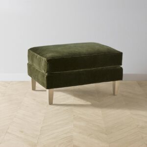 crosby-ottoman_performance-velvet-olive_driftwood2.0.jpg The Crosby Ottoman - Performance Velvet Olive
