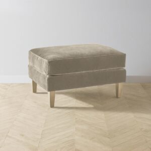 crosby-ottoman_performance-velvet-taupe_driftwood2.0.jpg The Crosby Ottoman - Performance Velvet Taupe