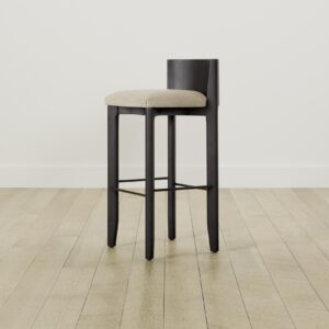 The Delancey Bar & Counter Stool - Heritage Belgian Linen Alder