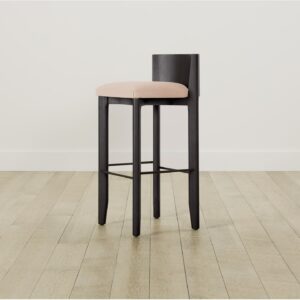 The Delancey Bar & Counter Stool - Heritage Belgian Linen Petal