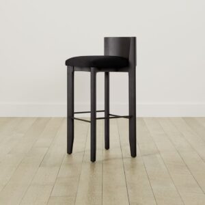The Delancey Bar & Counter Stool - Italian Brushed Wool Pepper