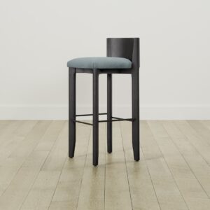The Delancey Bar & Counter Stool - Mohair Slate Blue