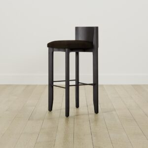 The Delancey Bar & Counter Stool - Nubuck Leather Espresso