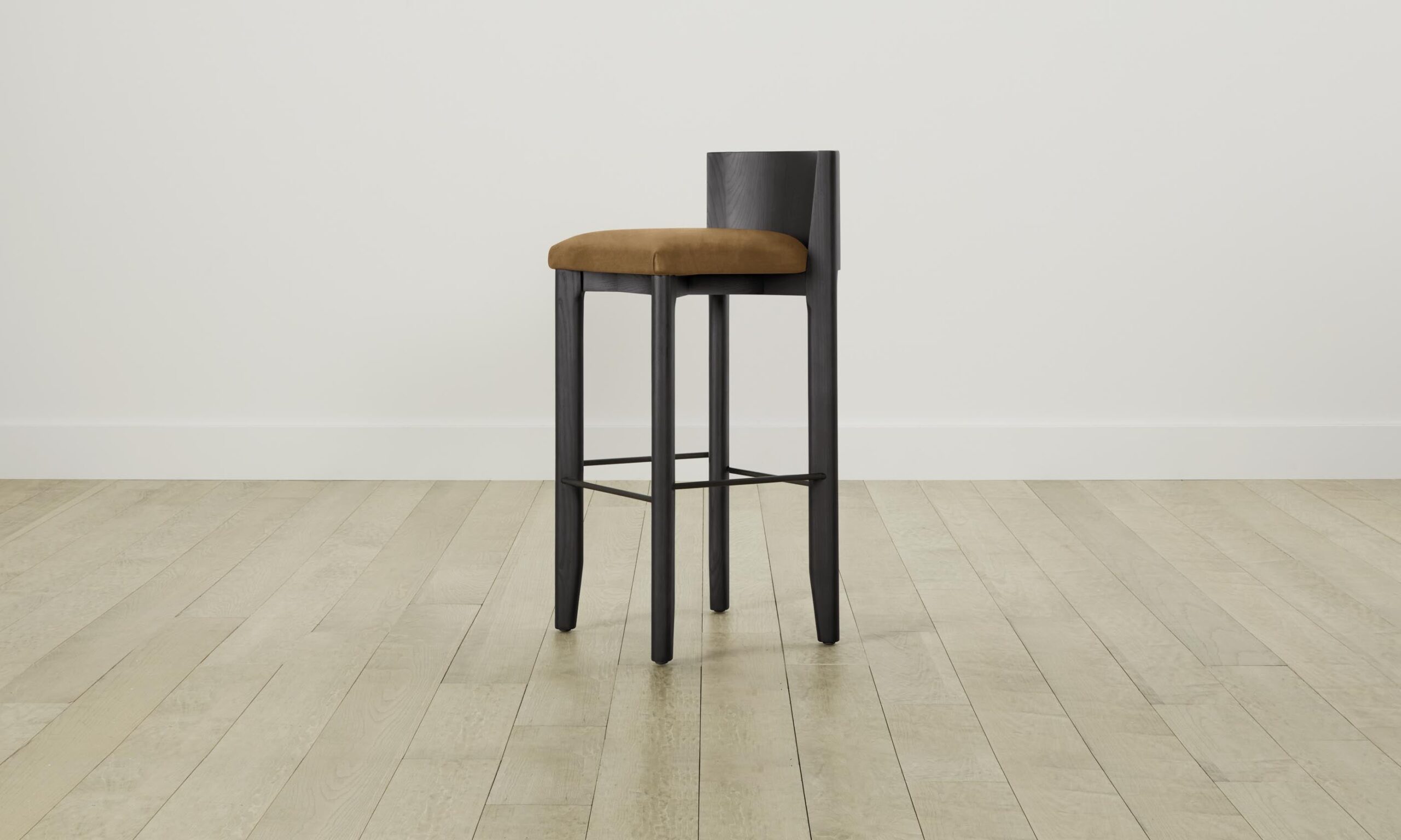 The Delancey Bar & Counter Stool - Nubuck Leather Saddle