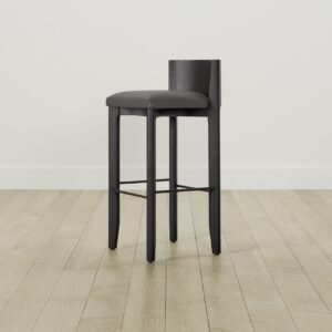 The Delancey Bar & Counter Stool - Pebbled Leather Ash