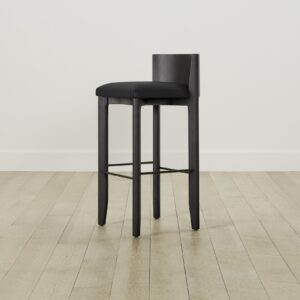 The Delancey Bar & Counter Stool - Pebbled Leather Ink